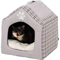 Trixie - Hondenmand - Relax Iglo - Hondenhuis Silas - Grijs/Crème - 40X40X45 cm