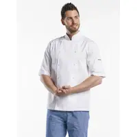 Chaud Devant Hilton Poco Wit Short Sleeve Koksbuis | Maat: XS