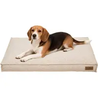 Bingopaw Modern Hondenkussen L - 88.5 x 59.5 x 10 cm - Orthopedisch Hondenbed - Afneembare en Wasbare Hoes - Waterafstotend & Antislip - Beige