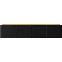 MargaretHadas24 Margaret Hadas24 TV-kast Mio, TV-meubel, TV-kast, 200 cm, hangend, modern design, woonkamer, wandmontage, TV-meubel, zwart