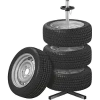 Proplus Velgenstandaard voor bandbreedte tot 225 mm – Voor 4 banden met velgen – Draagvermogen max. 100 kg – Zilver/Zwart