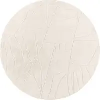 Tapis.fr Modern tapijt Tokko crème 160 cm rond