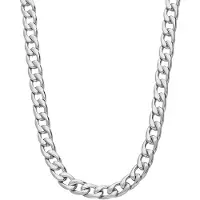 Lucardi Heren Stainless steel herenketting gourmetschakel - Ketting - Staal - Zilverkleurig - 50 cm