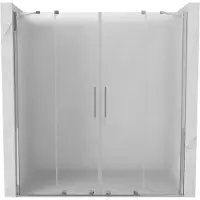 Mexen Velar Duo schuifdouchedeuren 200 , matglas, chroom - 871-200-000-32-01