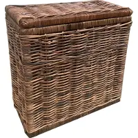Sweet living Rieten wasmand antiek bruin - 70x36xH70 cm