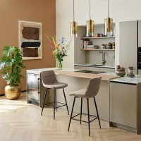 Woonexpress Barkruk Fay - Taupe - Comfortabel & Modern - Metaal - Keuken & Bar