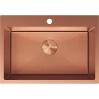 Mexen Solix roestvrijstalen gootsteen met 1 bak 650 x 450 , koper HC - 6403651000-65HC