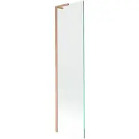 Mexen Next L badwand 1-delig 50 x 150 , transparant, geborsteld koper - 895-050-000-03-00-65
