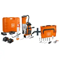 Fein Akku-Universal-Magnet-Kernbohrmaschine bis 35 mm mit Anwenderset AKBU 35 PMQW 18 V AS Construction-Site Set / 2x 8,0 Ah Akku + Ladegerät - 71700466000