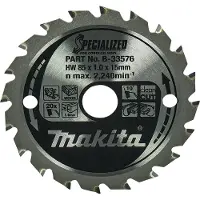 Makita Cirkelzaagbad voor Hout | Specialized | Ø 85mm Asgat 15mm 20T - B-33576