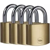 Yale rechthoekig gouden slot met sleutel