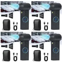 Semoic 4X Turboblazer, -Turbo-Sneeuwblazer, Handzame Sneeuwblazer, Kleine Handzame Sneeuwblazer voor in de Auto, -Sneeuwblazer met Led