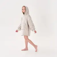 Textino JUNIOR Oversized Hoodie voor kinderen - 50x70 cm - Hoodie & deken in één - met capuchon - Pumice Stone - beige