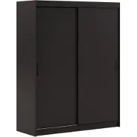 MargaretHadas24 Kledingkast Iga 120 cm inclusief 2 schuifdeuren Zwevende deurkast (zwart)