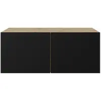 Margaret Hadas24 TV-kast Leo, tv-meubel, tv-dressoir 100 cm, hangend, modern design, voor de woonkamer, wandmontage, tv-meubel van artisan, zwart