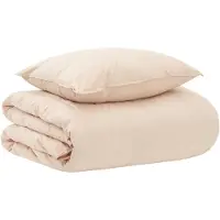 vidaXL Deken Set Beige 140 x 200 cm Katoen, Kapok, Polyester