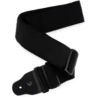D'Addario 3 INCH WIDE BASS GUITAR STRAP BLACK
