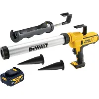 DeWalt Accessoires voor kit, DCE 581 NK snoerloos patroonpistool 18 V 310 ml + 1x accu 4.0 Ah + koffer - zonder oplader