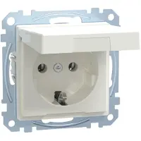 Merten MEG2311-0319 Wandcontactdoos met randaarde Inzetstuk System M, 1-M, M-Smart, M-Plan, M-Creativ Polar-wit (glanzend) 1 stuk(s)