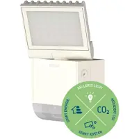 Theben Wandlamp buiten met bewegingssensor theLeda S8-100, wit / opaal, Kunststof