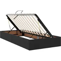 vidaXL Ottoman Bedframe met opslag Zwart 100 x 200 cm Fluweel