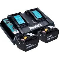 Makita Power Source Kit 18 V met 2x BL 1890 accu 9,0 Ah + DC 18 RD dubbele snellader