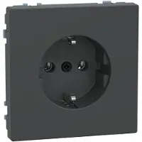 Merten SCHUKO-stopcontact MEG2301-6034, aansluitklem, antraciet