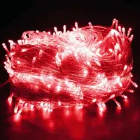 Rosikey LED-lichtketting, 10 meter, 100 LED's, rood. Kerstverlichting voor de kerstboom. 8 verschillende lichtmodi. Kerstdecoratie voor kerstboom, kamer, feest of tuin
