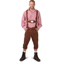 Blackmagic Design , lederhosen, Edelweiss, polyester, bruin, XXL
