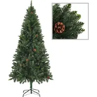 Prolenta Maison Exclusive - Kunstkerstboom met dennenappels, groen, 180 cm