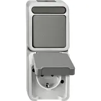 Merten MEG3494-8029 Kombi. Schuko-stopcontact, Aquastar