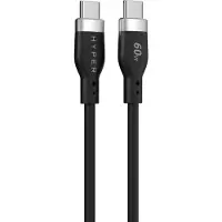 HyperDrive Hyper 1,5m Silicone USB-C naar USB-C 60W Oplaadkabel - Zwart 1.5m Silicone USB-C naar USB-C 60W Oplaadkabel - Zwart