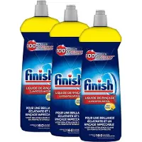 Finish Glansspoelmiddel Citroen Vaatwasmiddel - 3x 160 Afwasbeurten - 3x 800 mL - Voordeelverpakking