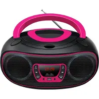 TIM. TIM CD Speler - CD Speler Bluetooth - FM radio - Roze - 13cm x 27cm x 23cm