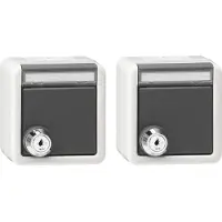 Gira Set 2x SCHUKO KD met slot, gelijk + BSF WG AP 456030 (456030)