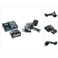 Makita GA 005 GM1 Accu haakse slijper 40 V max. 125 mm Borstelloos XGT + 1x oplaadbare accu 4.0 Ah + lader
