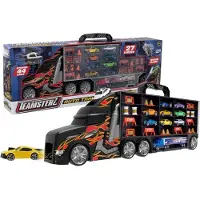 Teamsterz auto transportset met kofferbak, 2-in-1, inclusief 9 auto's en accessoires