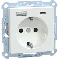 Merten MEG2367-0325 Wandcontactdoos met randaarde Meerdere kleuren 1 stuk(s)