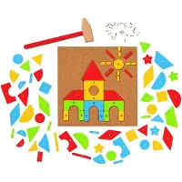 Goki Klopspel - Hamer- En Nagelspel - 20X20X1Cm - 118 Delen - 3 Jaar