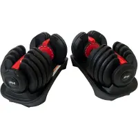 PH Fitness Premium Verstelbare Dumbells Set 24KG - 2 STUKS - 15-in-1 Gewicht – Eénhandige Draaiknop – 2,5 tot 24 kg – Compacte Halterset – Voor Krachttraining & Home Gym – Ruimtebesparend