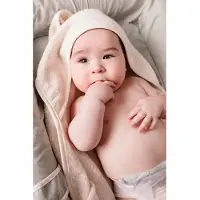 Candide XXL Badhanddoek voor ouder/baby - - 100x100 cm - Ecru