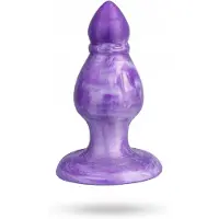 Silexd - Queen - Thermoreactieve Siliconen Buttplug - 9.2 cm x 3.6 cm - Paars