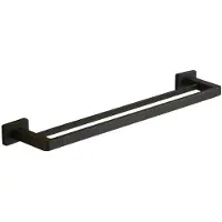 Mexen Asis dubbele handdoekhaak, zwart - 7017625-70