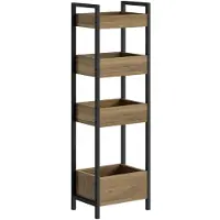 SoBuy Bibliothèque marron 4 caisses 28x20x90 cm