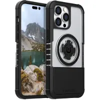 Rokform - iPhone 14 Pro Max Case Crystal Series Dubbele magneet + MagSafe-compatibel Helder Apple-hoesje iPhone-hoes met RokLock Twist Lock Slank mag