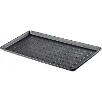 Kadax Rechthoekig schoenendienblad, onderzetter van kunststof, 75,5 x 38 cm, antislip onderlegger, lichte schoenenafdruipbak, bloempot vervanging (1, zwart)