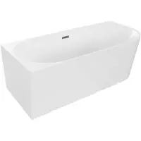 Mexen Mia vrijstaande hoekbad links 180 x 80 , wit, overloop gun gray geborsteld - 52691808000L-66