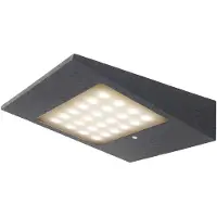 CMD LED buitenwandsolarlamp 9019 met sensor, zwart, Aluminium, Modern, solar buitenlamp