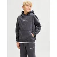 JACK&JONES JUNIOR Junior Sweatshirt 'Norrebro' antraciet / wit