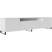 MargaretHadas24 TV-kast Noe III, woonwand, lowboard, tv-standaard, woonwand, woonkamer, tv-board, woonkamermeubels, televisie, highboard, TV-kast, tv-lowboard, 200 cm, 3 deuren, wit